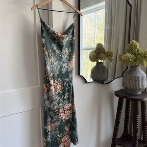 Petal & Pup Floral Green Slip Dress